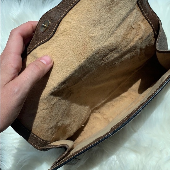 Vintage Gucci Leather Coated Canvas Clutch (Real) - Picture 5 of 8
